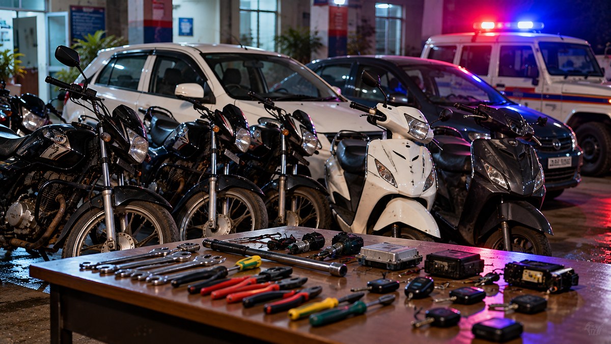 Roorkee police arrest 2 in interstate bike theft case and recover 8 stolen Splendor motorcycles