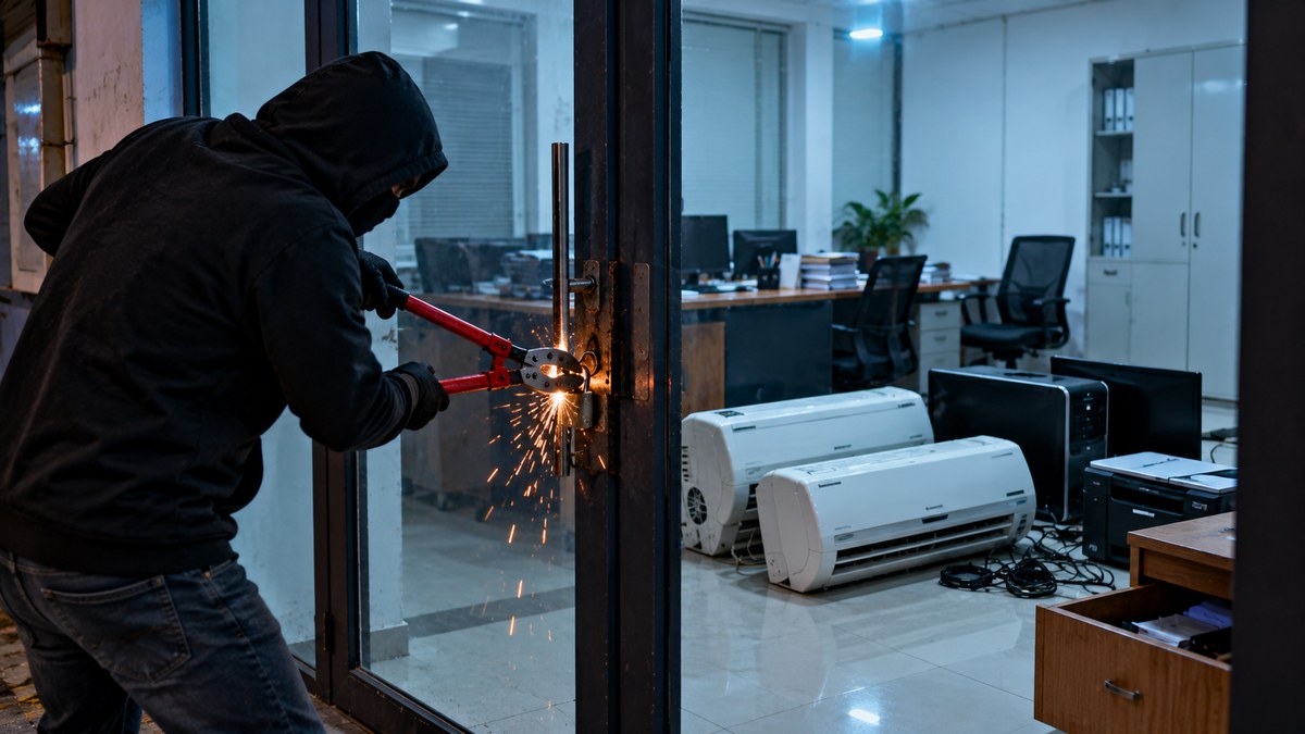 Roorkee property office burglary: 2 ACs, wiring, documents and 50000 stolen