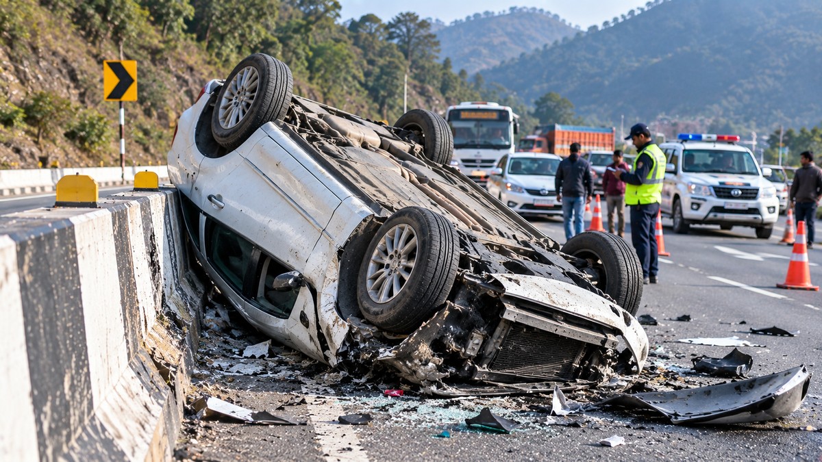 2 women injured after Scorpio overturns near Crystal World in Roorkee