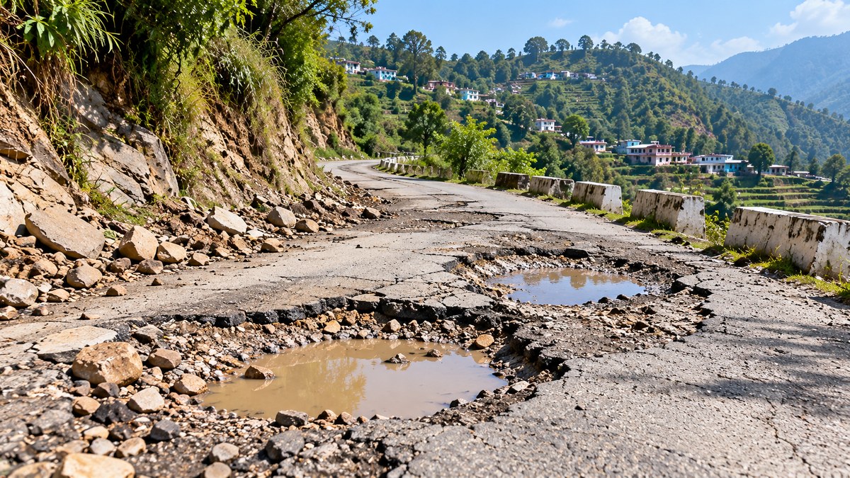 Almora villagers protest poor Bakhli-Kheeda, Taal roads; resurfacing promised from 15 October