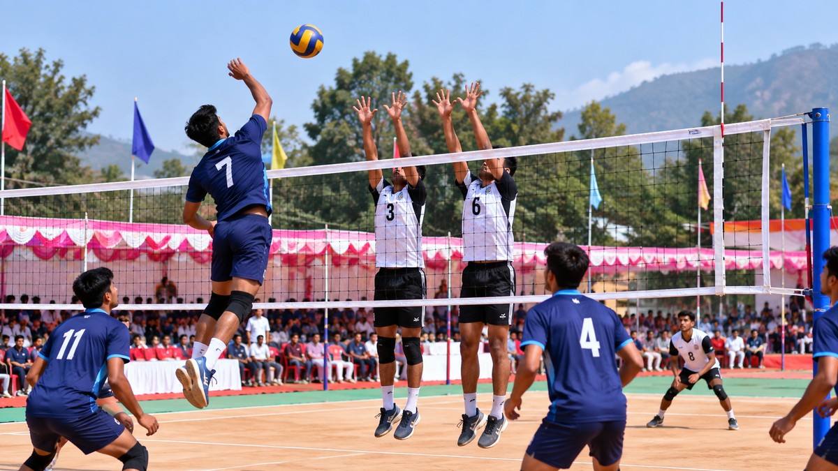 Pithoragarh district volleyball tournament begins at GIC Satsiling