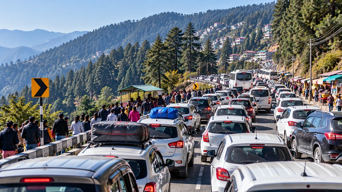 Dhanaulti tourist rush clogs Chamba-Mussoorie highway, forcing police to manage heavy weekend|||||