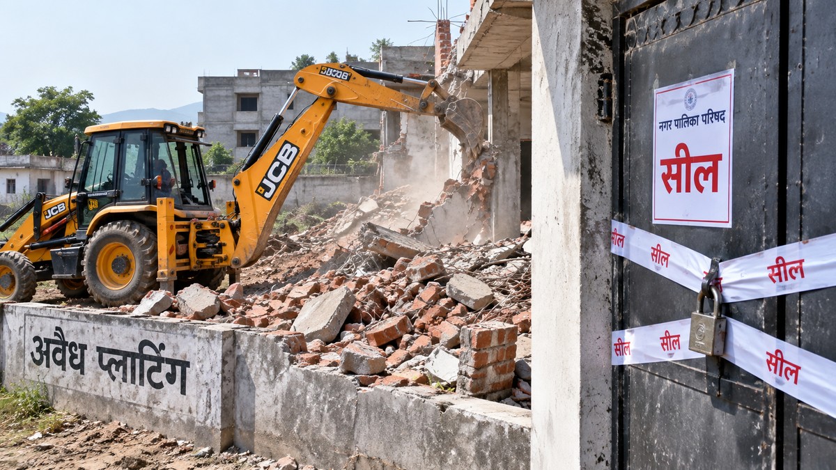 MDDA seals 3 buildings in Rishikesh, clears 15-bigha plotting in Doiwala