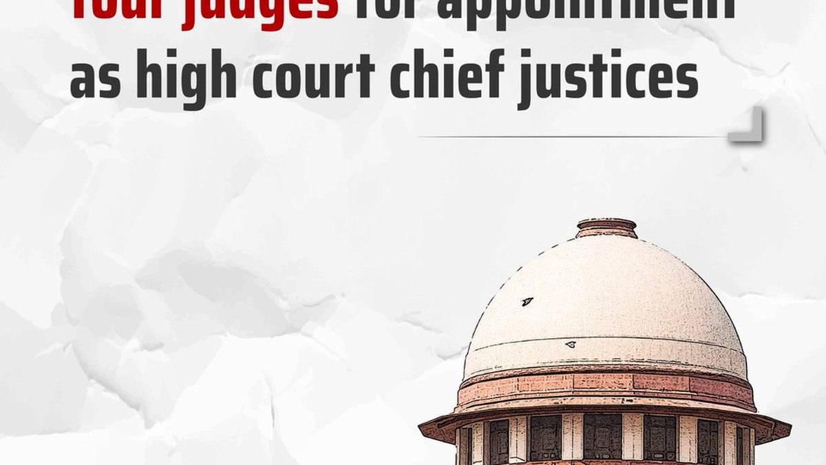 SC Collegium recommends 4 judges as chief justices of Delhi, Gujarat, Telangana and Uttarakhand H