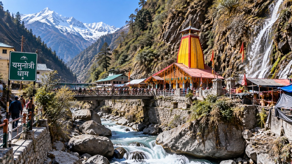 Yamunotri route safety review flags damaged railings, walls and visitor facilities