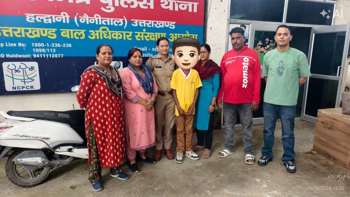 Nainital Police find Selaqui boy safely in Haldwani and reunite him with family after counselling