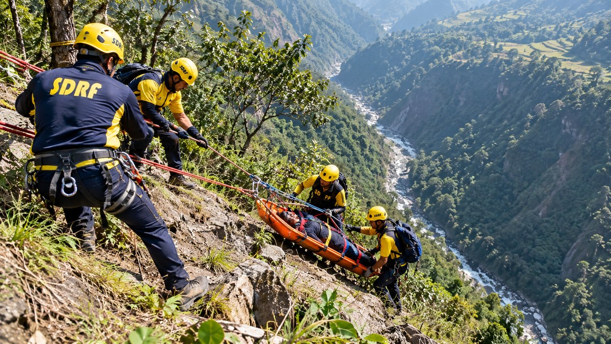 SDRF recovers body from 80-metre gorge at Uttarakhand’s Hathni Parvat near Rudraprayag