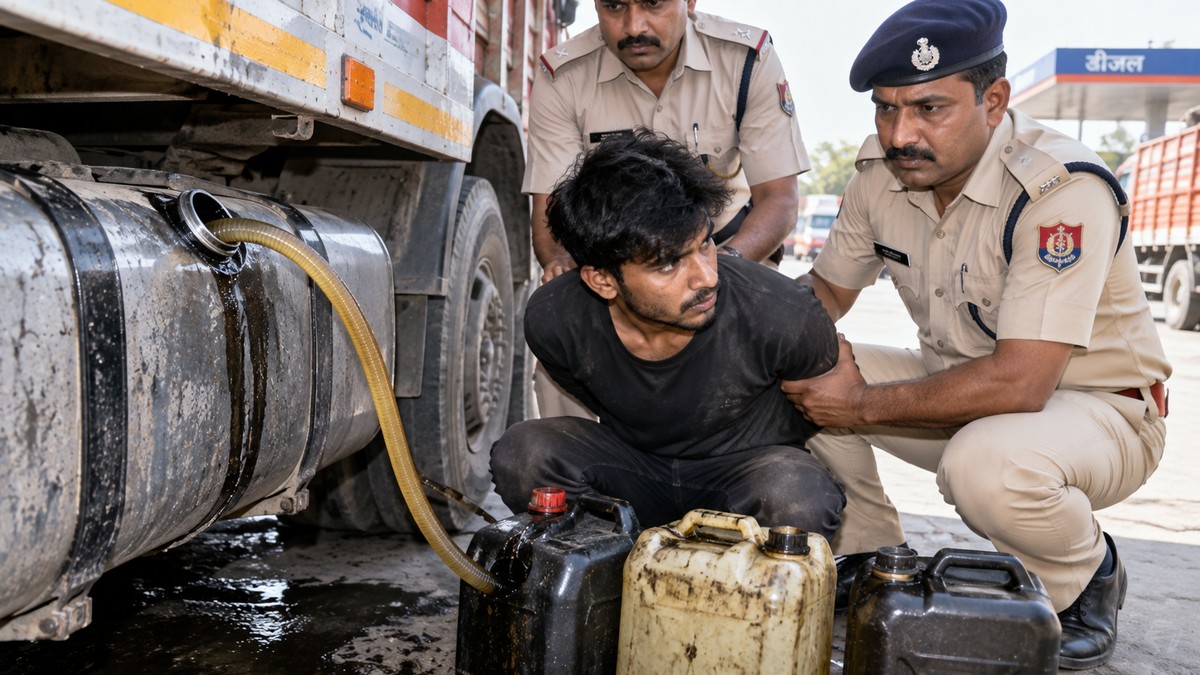 Young man detained after alleged vehicle oil theft in Nainital’s Sher ka Danda