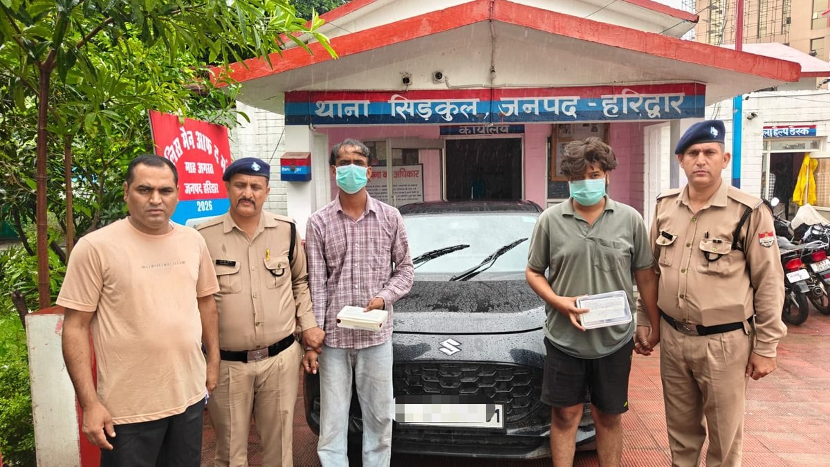 Haridwar Police arrest 2 accused in gunpoint bike and mobile robbery case, recover Swift car