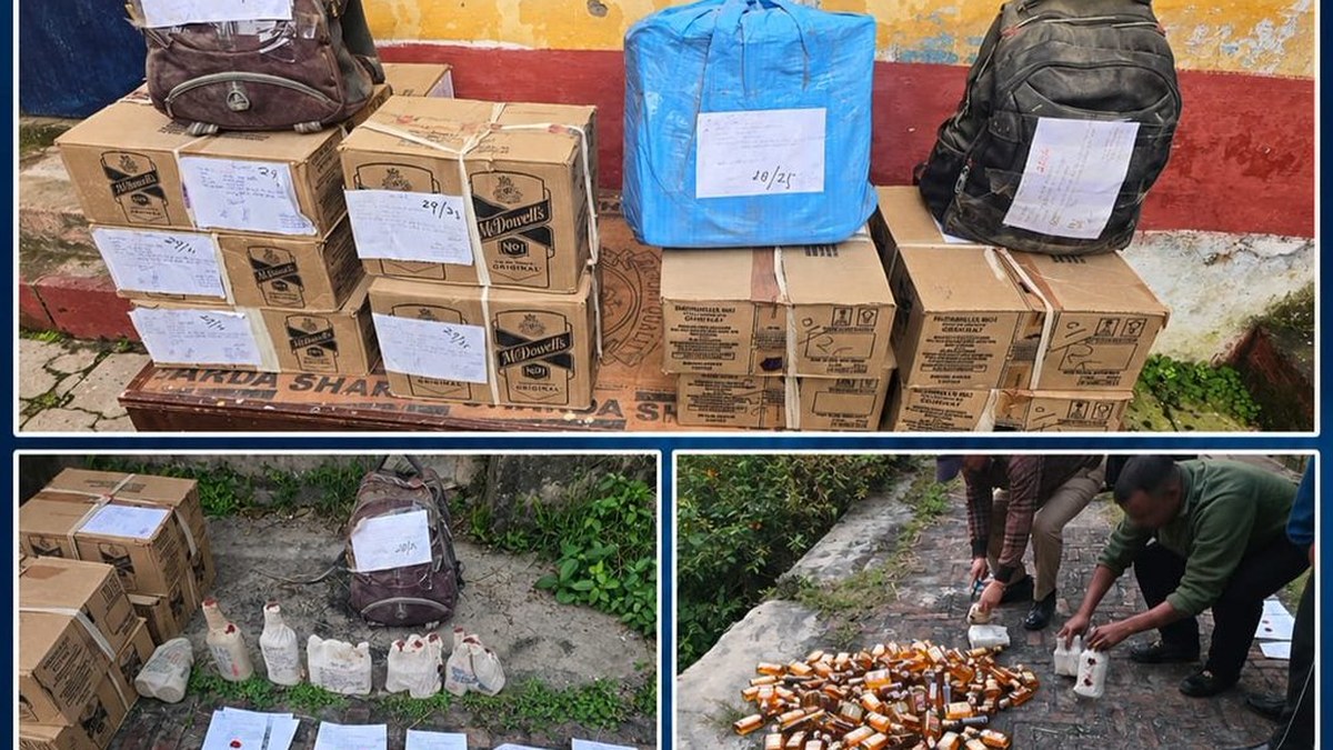 Agastyamuni Kotwali Destroys 520 Quarter Bottles and 36 Bottles Seized in 05 Cases