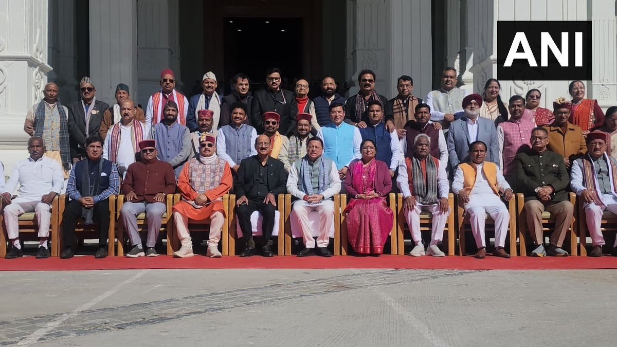 Dhami, Arya and all 70 MLAs gather in Gairsain for final Assembly session before state polls