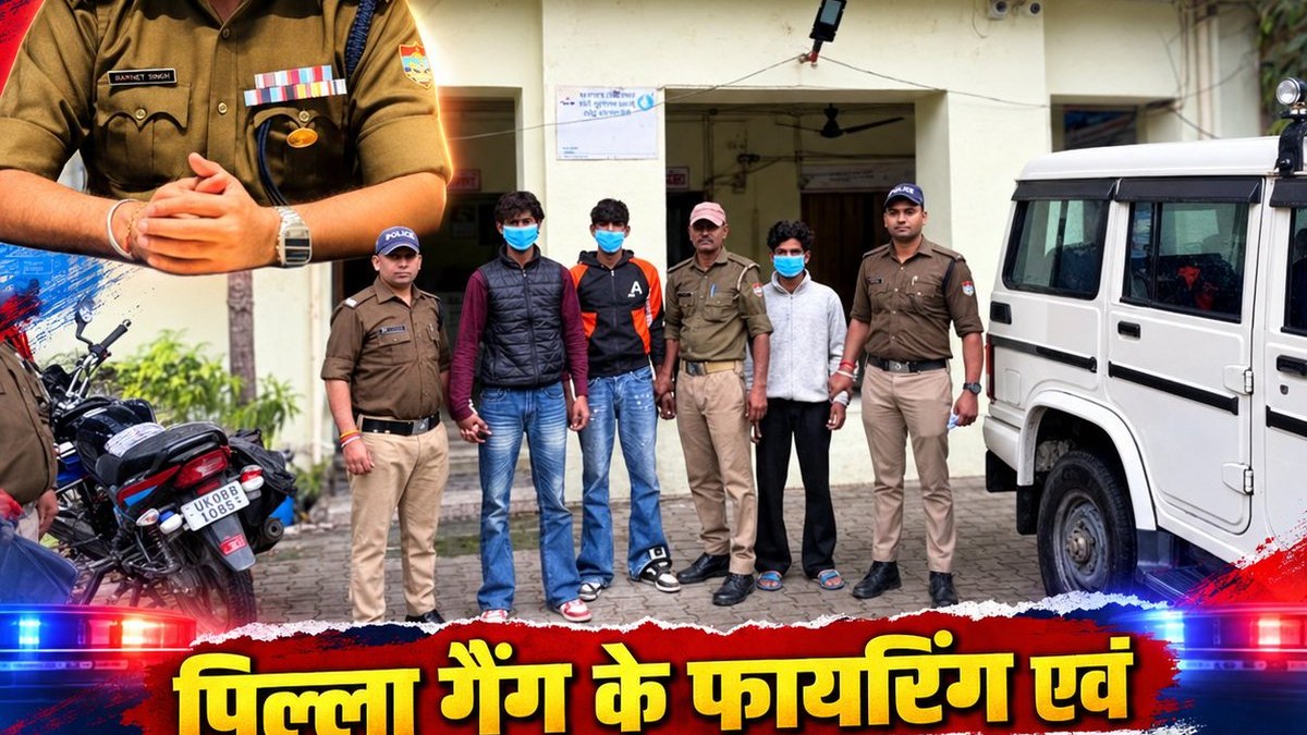 हरिद्वार में फायरिंग और हत्या के प्रयास के मामले में ‘पिल्ला गैंग’ के 3 आरोपी गिरफ्तार
