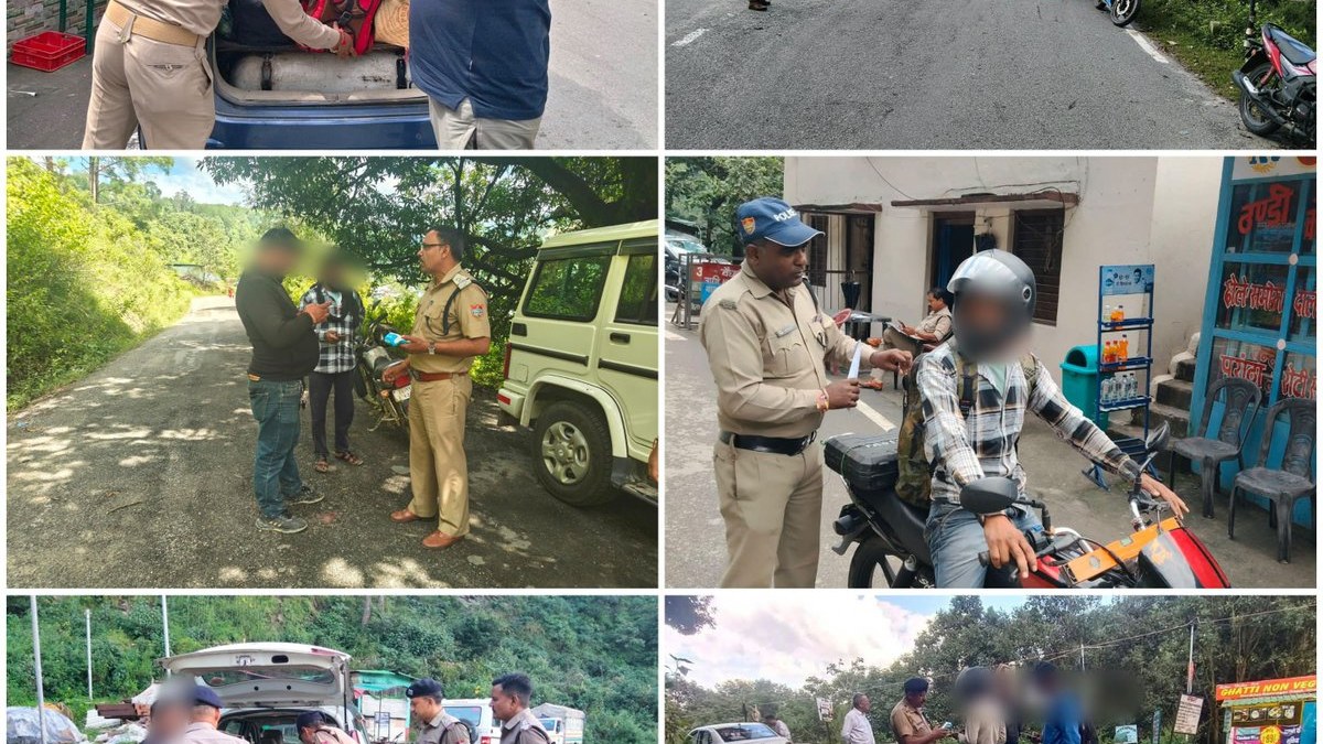 Almora Police Intensify Campus and Road Checks Ahead of Student Union Elections, Issue 64 Challans