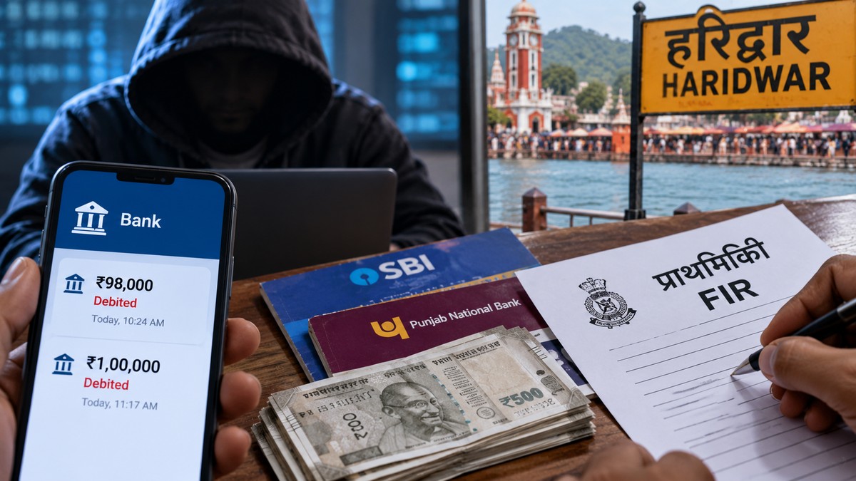 Haridwar couple report ₹1.98 lakh withdrawn from 2 bank accounts