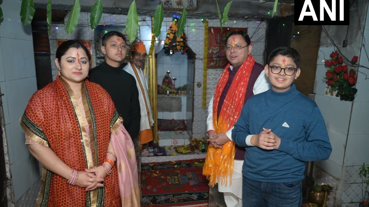 Uttarakhand CM Pushkar Singh Dhami visits ancestral village Harkhola during Pithoragarh tour