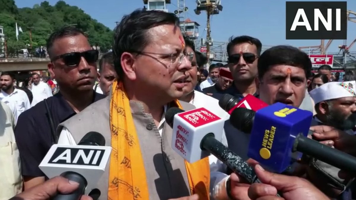 Pushkar Singh Dhami praises Narendra Modi’s leadership during Haridwar Ganga ceremony