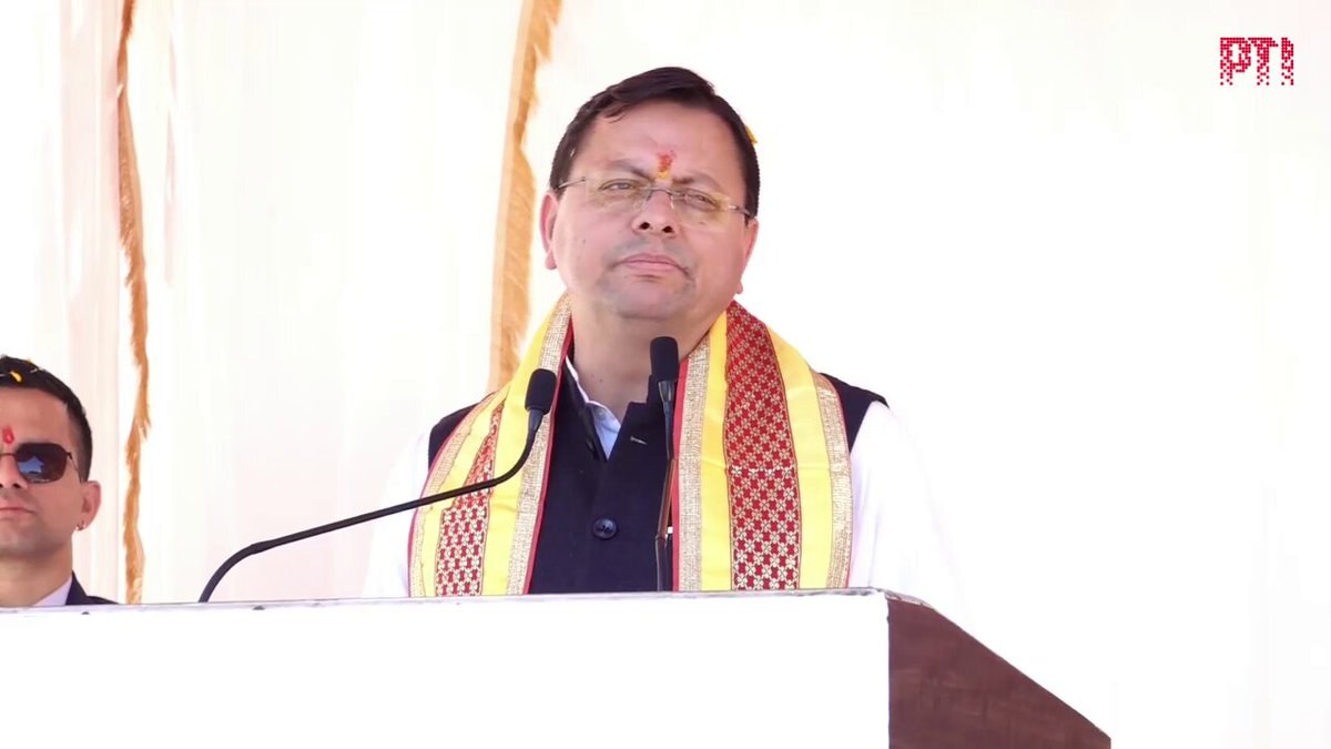 At Srinagar event, Uttarakhand CM Dhami links ‘Save Democracy’ programme to Patel’s legacy