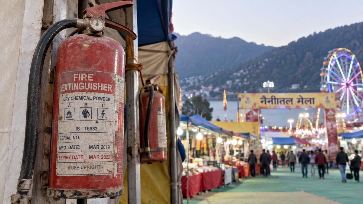 Expired fire extinguishers found at Nainital’s Nanda Devi festival stalls