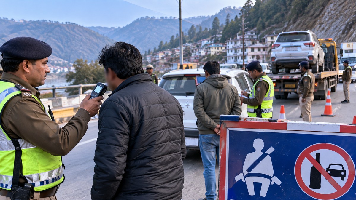 Uttarkashi police book 23 drivers, arrest 2 for drunk driving